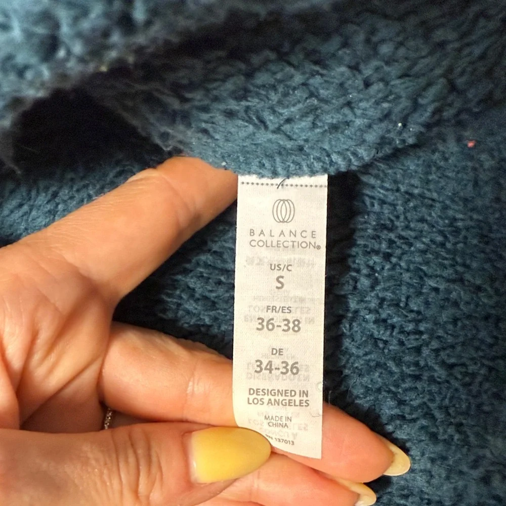 Cozy Dark Green Fleece turtleneck  Pullover size S - Picture 4 of 10